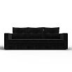 Прямой диван атланта б/с велюр черный еврокнижка