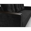 Прямой диван атланта б/с велюр черный еврокнижка