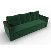 Прямой диван атланта б/с велюр зеленый еврокнижка