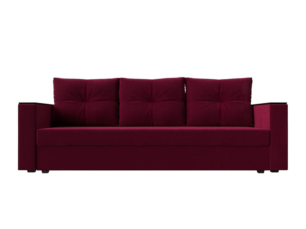Прямой диван Атланта Лайт Б/С микровельвет бордовый диван прямой атланта лайт со столом справа микровельвет фиолетовый