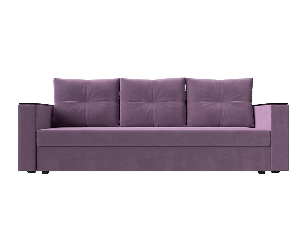 Прямой диван Атланта Лайт Б/С микровельвет сиреневый диван прямой атланта лайт со столом справа микровельвет фиолетовый
