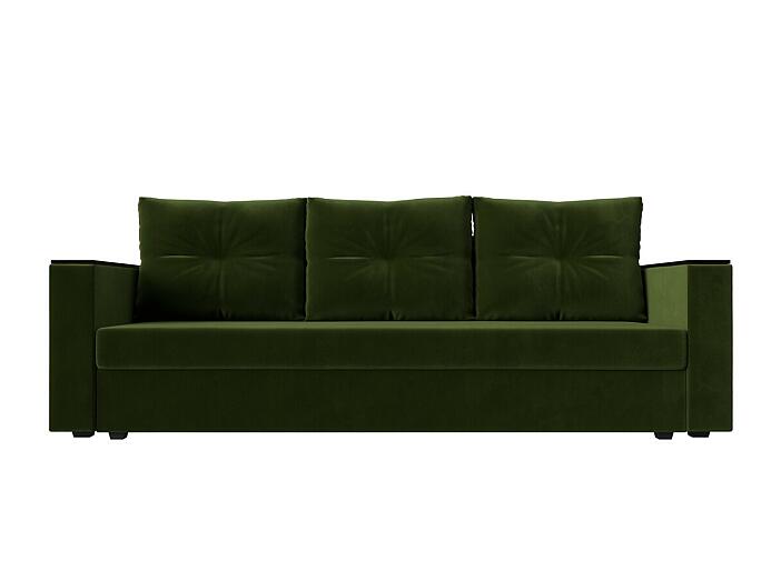 Прямой диван Атланта Лайт Б/С микровельвет зеленый