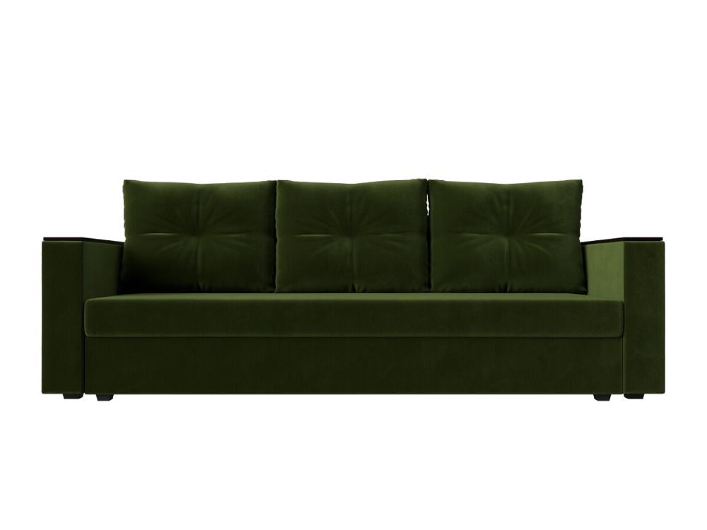 Прямой диван Атланта Лайт Б/С микровельвет зеленый диван прямой атланта лайт со столом справа микровельвет фиолетовый