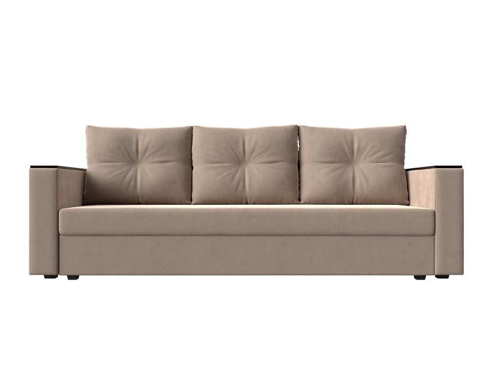 Прямой диван Атланта Лайт Б/С велюр бежевый диван угловой атланта м правый микровельвет бежевый