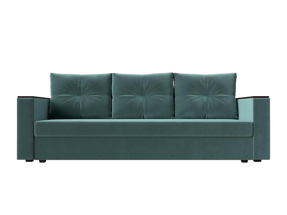 Прямой диван Атланта Лайт Б/С велюр бирюзовый диван прямой атланта лайт со столом справа микровельвет фиолетовый