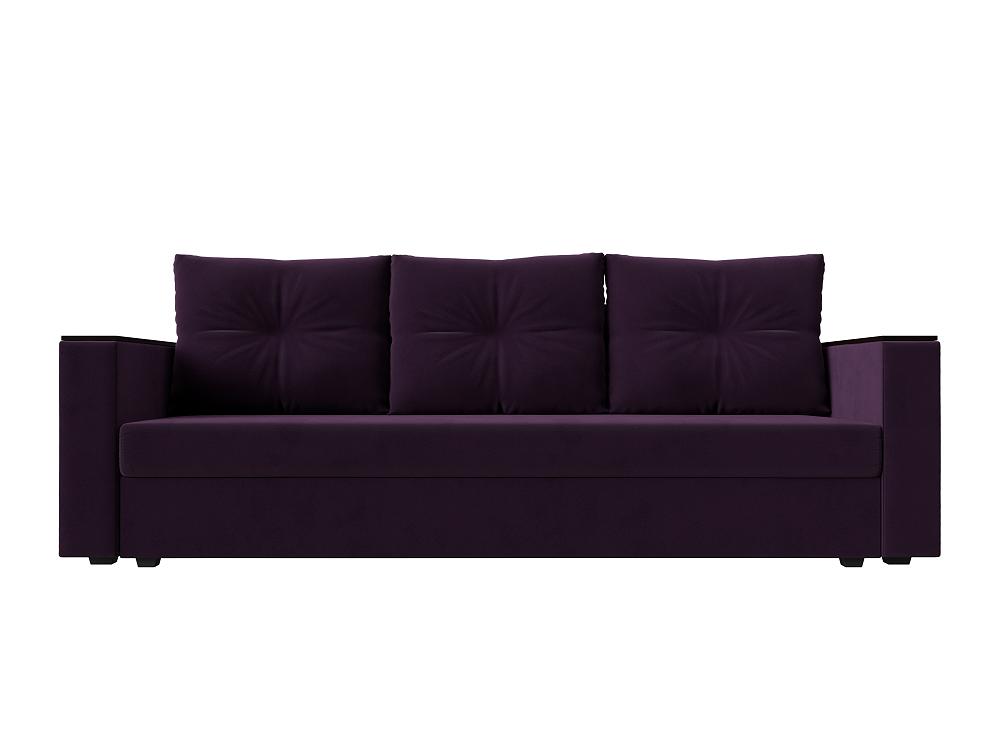 Прямой диван Атланта Лайт Б/С велюр фиолетовый диван прямой атланта лайт со столом справа микровельвет фиолетовый