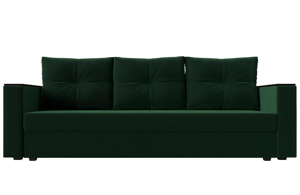Прямой диван Атланта Лайт Б/С велюр зеленый