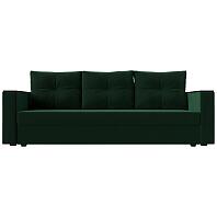 Прямой диван атланта б/с велюр зеленый еврокнижка