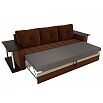 Диван прямой Атланта М 2 стола Рогожка Коричневый