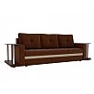 Диван прямой Атланта М 2 стола Рогожка Коричневый