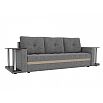 Диван прямой Атланта М 2 стола Рогожка Серый