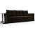 Диван прямой атланта со столом слева микровельвет коричневый еврокнижка