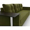 Прямой диван атланта микровельвет зеленый столик слева еврокнижка