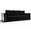 Прямой диван атланта велюр черный столик слева еврокнижка