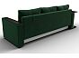 Диван прямой атланта со столом слева велюр seven 626 зеленый еврокнижка