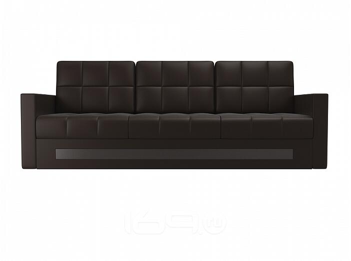 Диван прямой Белла Экокожа Коричневый