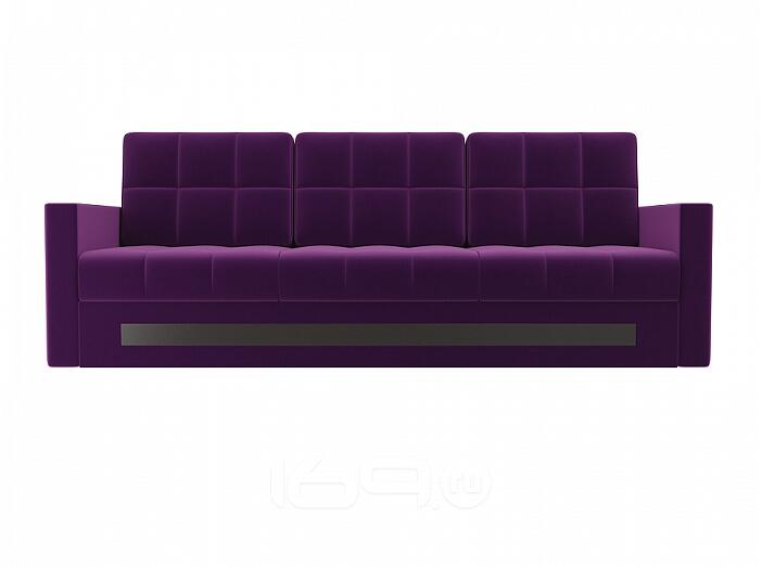 Диван прямой Белла Микровельвет Фиолетовый