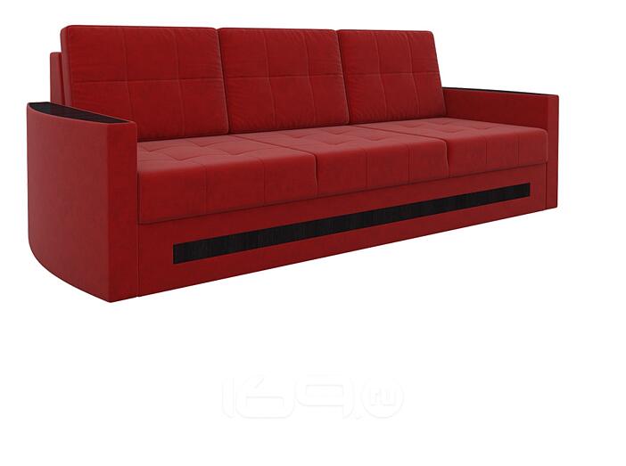 Диван прямой Белла Микровельвет Красный