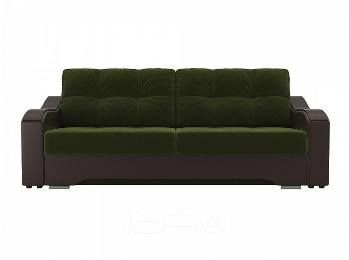 Диван прямой Браун Микровельвет Зелёный Коричневый