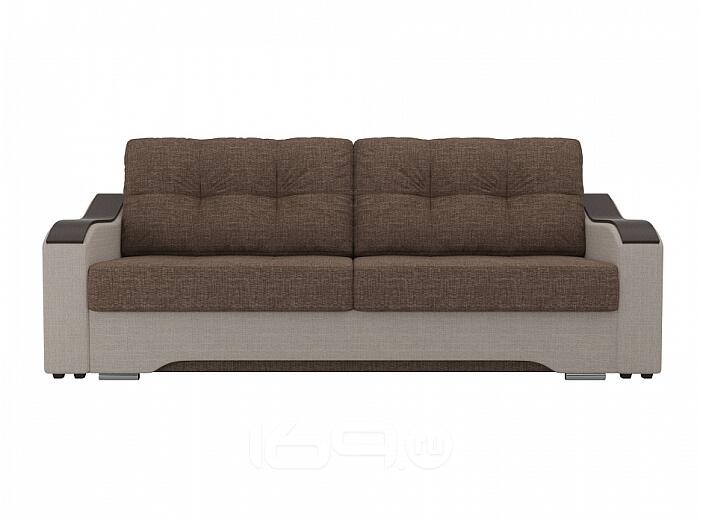 Диван прямой Браун Рогожка Коричневый Бежевый