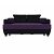 Диван прямой Евро Микровельвет Фиолетовый Черный