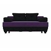 Диван прямой Евро Микровельвет Фиолетовый Черный