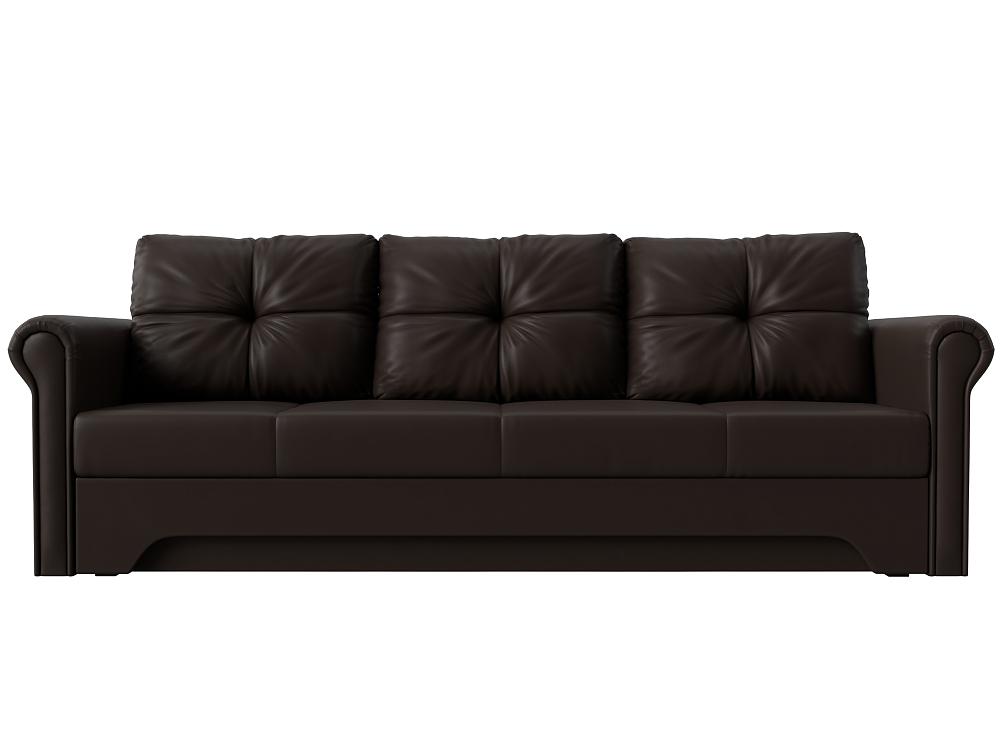 Прямой диван Европа Экокожа Коричневый диван прямой европа микровельвет бежевый коричневый