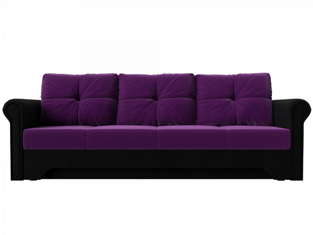 Диван прямой Европа Микровельвет Фиолетовый Черный диван прямой европа микровельвет бежевый коричневый