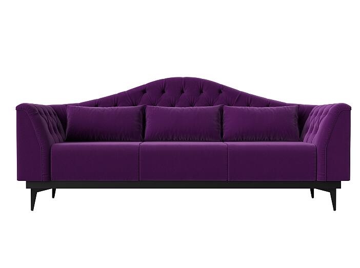 Прямой диван Флорида микровельвет фиолетовый 