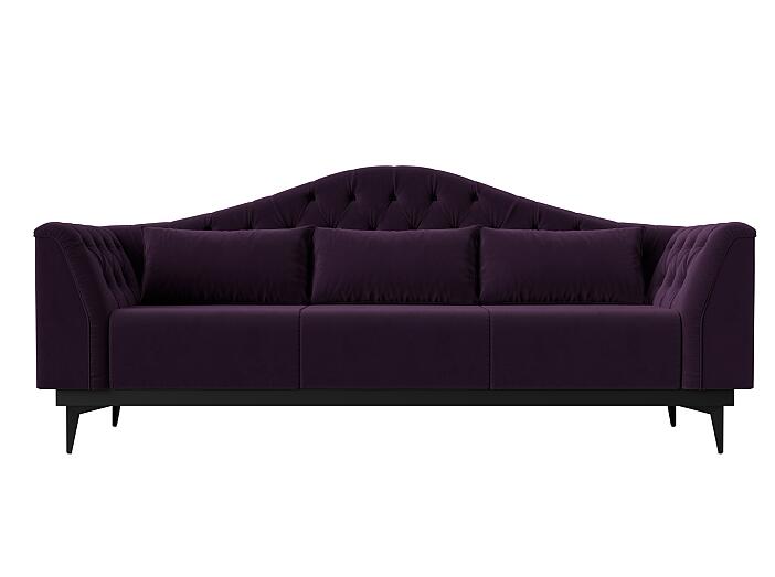Прямой диван Флорида велюр фиолетовый 