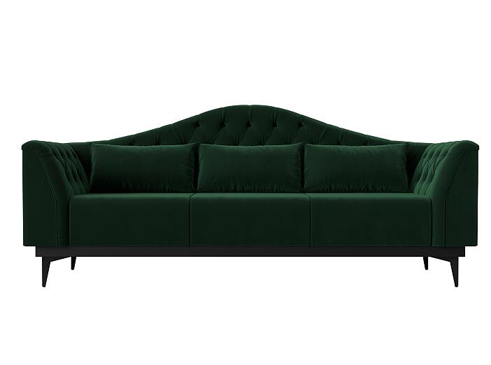 Прямой диван Флорида велюр зеленый 