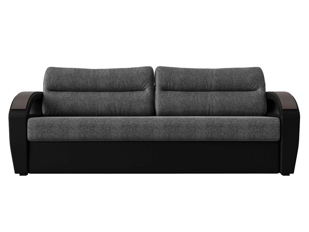 Прямой диван Форсайт Рогожка Серый/Черный Браво Д-086-1528, цвет серый/черный - фото 1