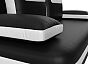 Диван прямой Каир Экокожа Черный Белый