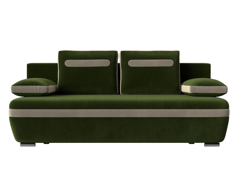 матрас для шезлонга 2 х секционный удачная мебель 1041 518 120х470х60 зелёный Диван прямой Каир Микровельвет Зелёный Бежевый