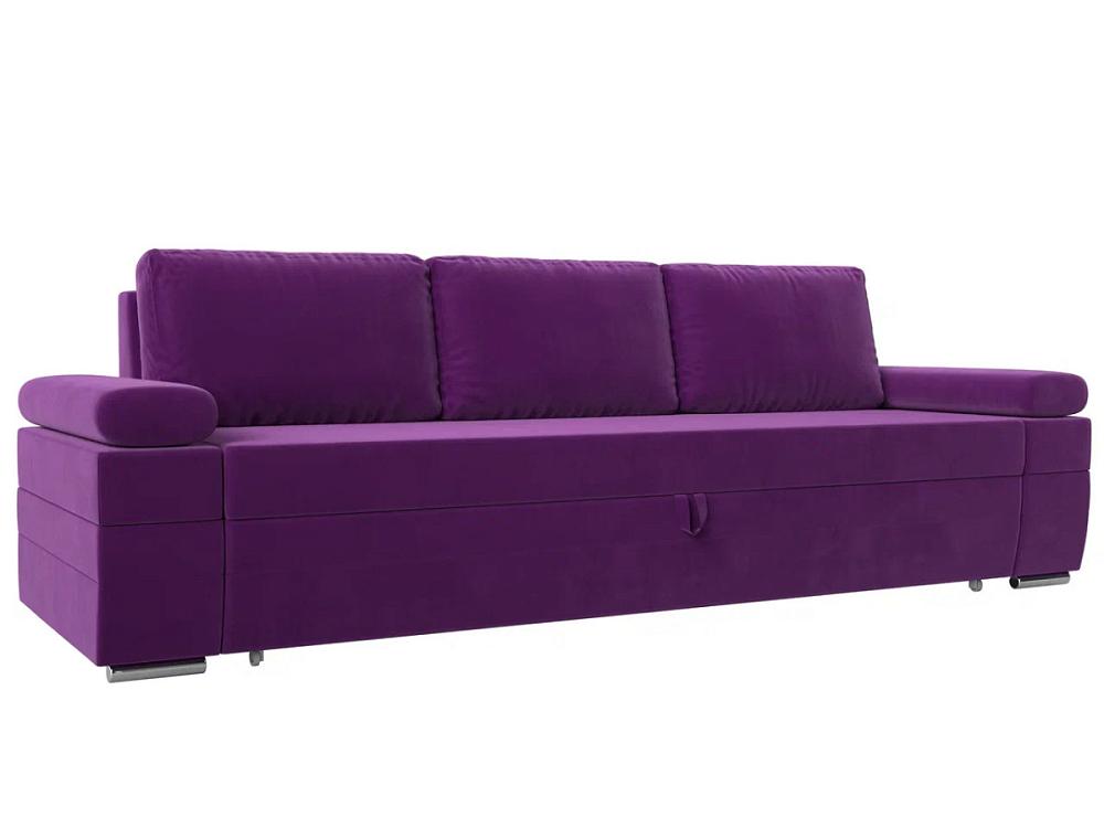 Прямой диван Канкун Полностью Микровельвет Фиолетовый шкаф для одежды и белья канкун