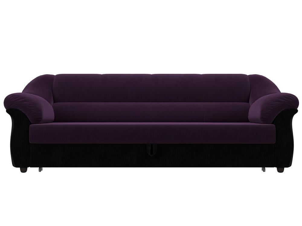 Диван прямой Карнелла Велюр Фиолетовый Черный угловой диван стингер стальной велюр с баром левый независимый пружинный блок