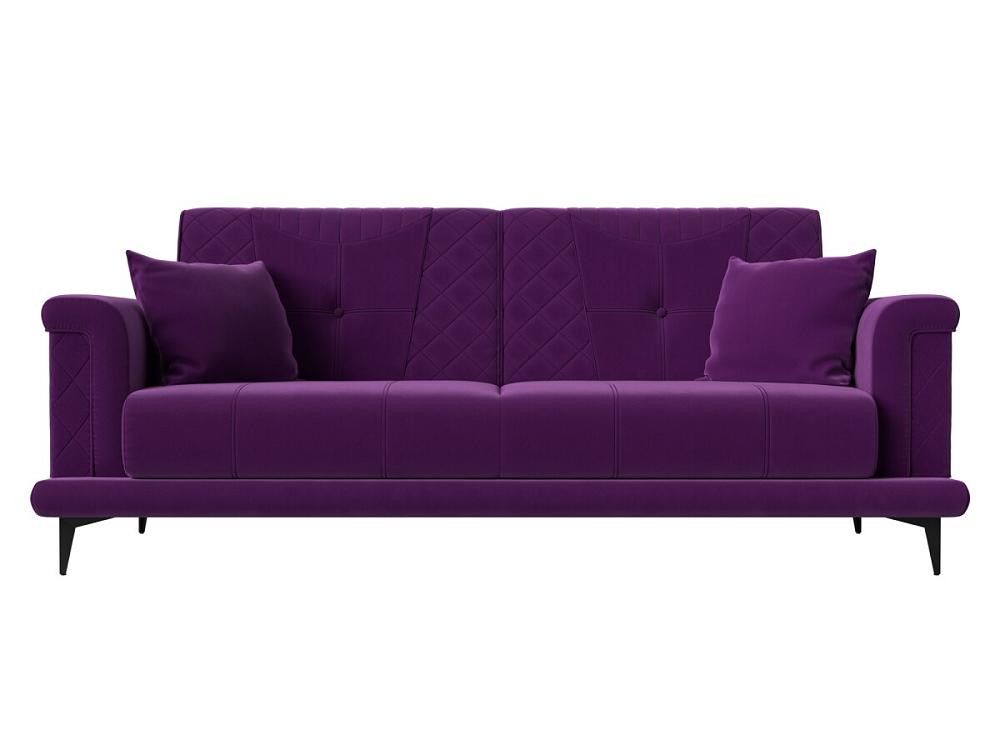 Прямой диван книжка Неаполь Микровельвет Фиолетовый кпб неаполь коричневый р 1 5 сп с простыней на резинке 140х200