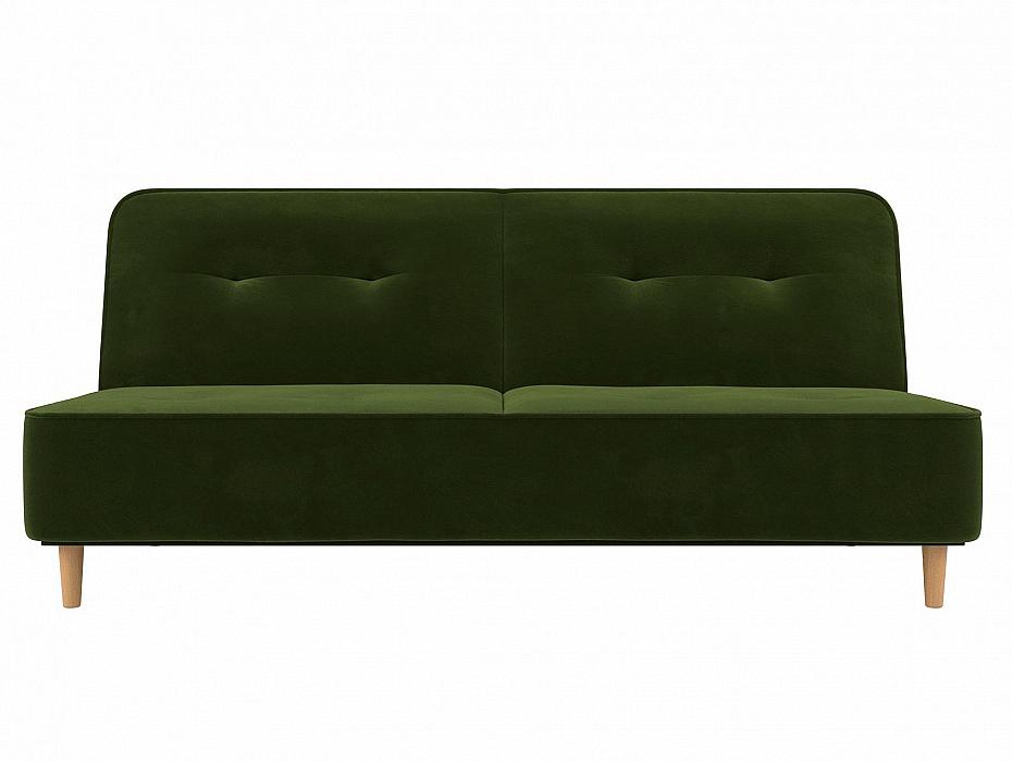 Прямой диван книжка Потрленд    Микровельвет Зеленый табурет на деревянных ножках dmr1912 ø 42 см зеленый