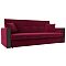 Прямой диван книжка Валенсия Микровельвет Бордовый