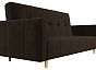 Прямой диван книжка вест микровельвет коричневый книжка