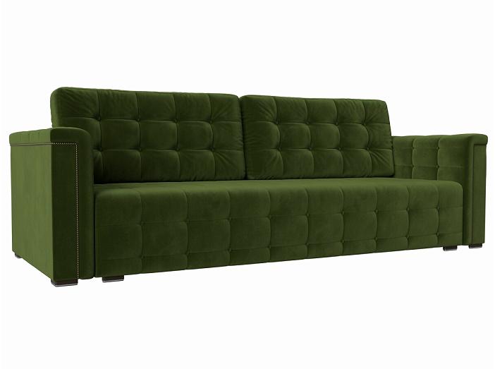 Прямой диван Лига-002 Микровельвет Зеленый