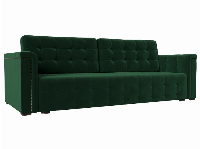 Прямой диван Лига-002 Велюр Зеленый