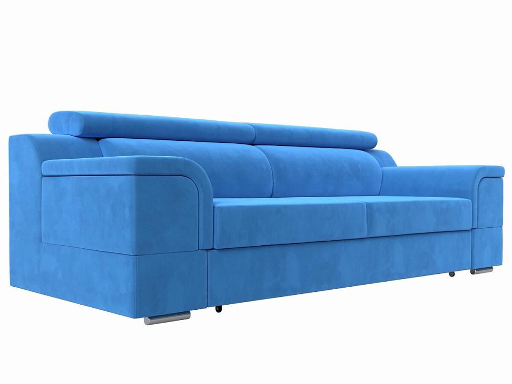 Прямой диван Лига-003 Велюр Голубой домик для грызунов двухэтажный с лесенкой 15 5 см голубой