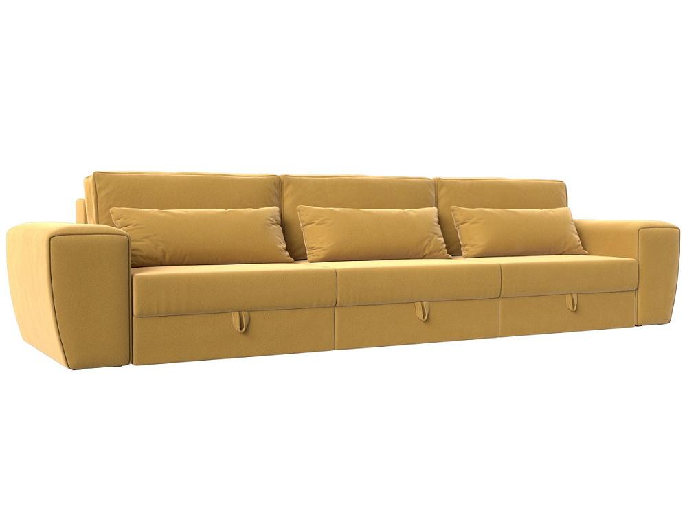 Прямой диван Лига-008 Long Микровельвет Желтый доска профессиональная разделочная доляна 40×30 см толщина 1 2 см желтый