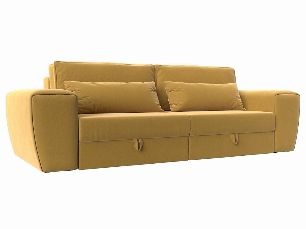 Прямой диван Лига-008 Микровельвет Желтый перо страуса 200 250 мм желтый