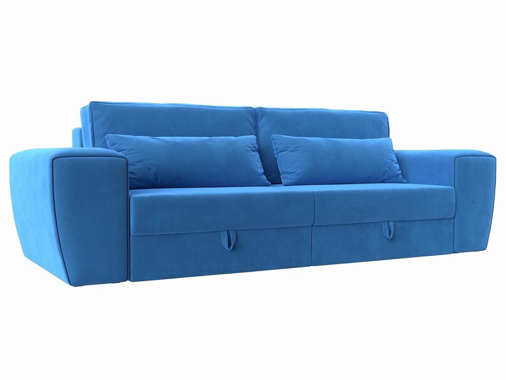 Прямой диван Лига-008 Велюр Голубой шар для грызунов 10 см голубой