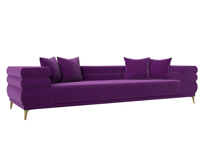 Прямой диван Лига-021 Микровельвет Фиолетовый