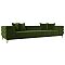 Прямой диван Лига-021 Микровельвет Зеленый