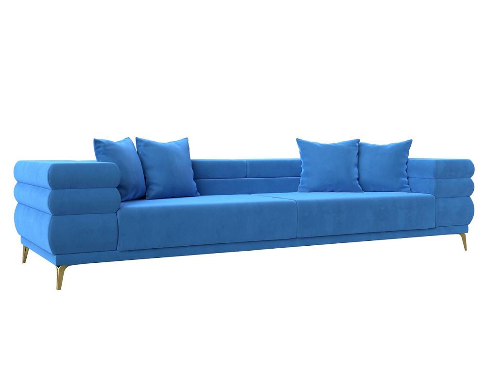 Прямой диван Лига-021 Велюр Голубой шар для грызунов 10 см голубой