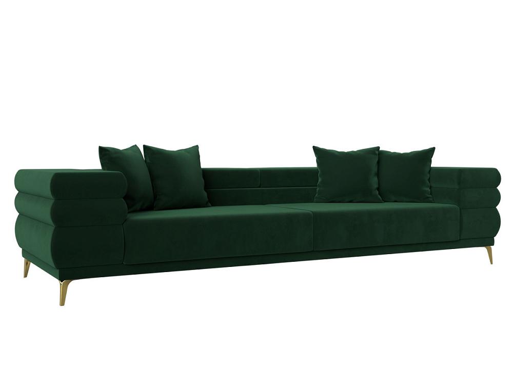 Прямой диван Лига-021 Велюр Зеленый кровать интерьерная кариба велюр зеленый